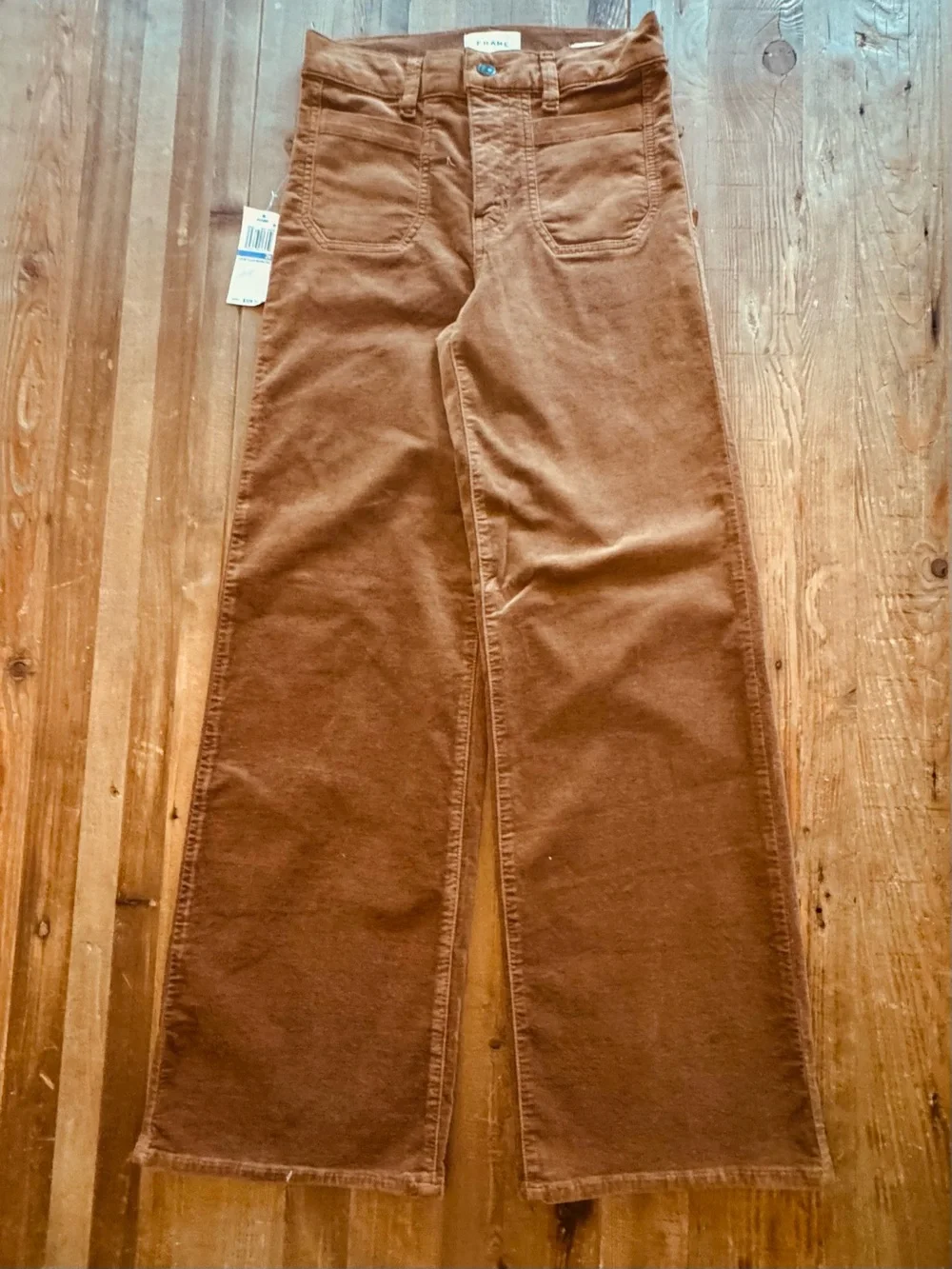 Frame Denim Women’s Wide Leg Pants in Brown Corduroy